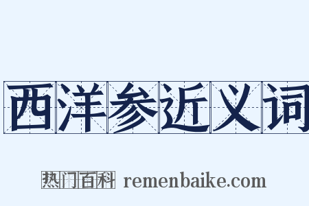 西洋参近义词是什么意思的图片
